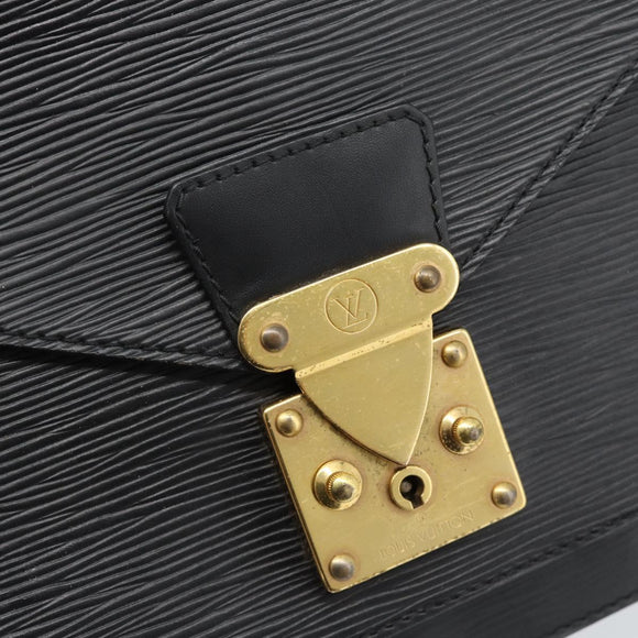 LOUIS VUITTON Epi Monceau 28 Hand Bag Black M52122 LV Auth BA14189