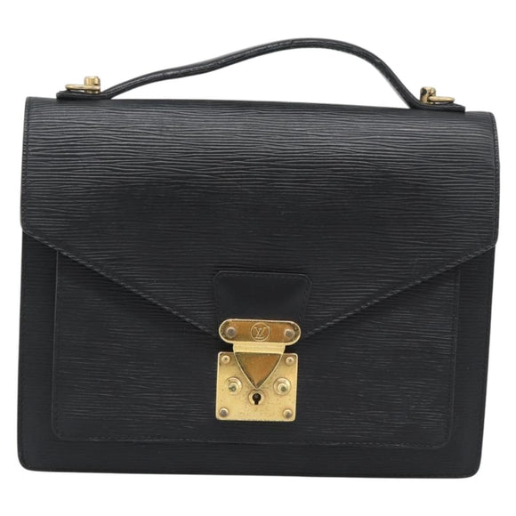 LOUIS VUITTON Epi Monceau 28 Hand Bag Black M52122 LV Auth BA14189