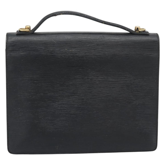 LOUIS VUITTON Epi Monceau 28 Hand Bag Black M52122 LV Auth BA14189