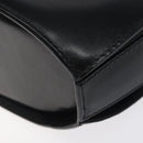 BALLY Shoulder Bag Leather Black Gold Auth BA1419-8