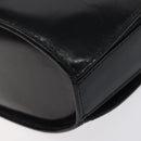 BALLY Shoulder Bag Leather Black Gold Auth BA1419-16