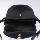 BALLY Shoulder Bag Leather Black Gold Auth BA1419-10