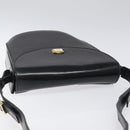 BALLY Shoulder Bag Leather Black Gold Auth BA1419-6