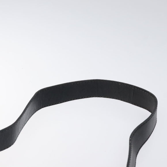 BALLY Shoulder Bag Leather Black Gold Auth BA1419