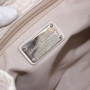 Salvatore Ferragamo Hand Bag Jacquard Ivory Silver Auth BA14190A-17