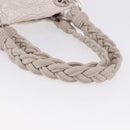 Salvatore Ferragamo Hand Bag Jacquard Ivory Silver Auth BA14190A-8
