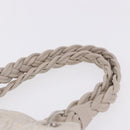 Salvatore Ferragamo Hand Bag Jacquard Ivory Silver Auth BA14190A-9