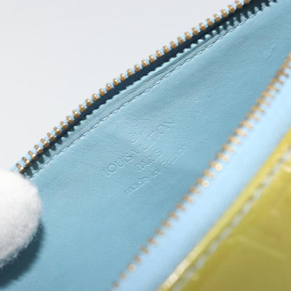 LOUIS VUITTON Monogram Vernis Lexington Pouch Baby Blue M91011 LV Auth BA14191A