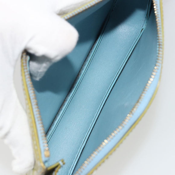 LOUIS VUITTON Monogram Vernis Lexington Pouch Baby Blue M91011 LV Auth BA14191A
