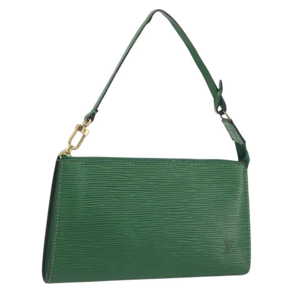 LOUIS VUITTON Epi Pochette Accessoires Accessory Pouch Green M52984 Auth BA14192