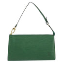 LOUIS VUITTON Epi Pochette Accessoires Accessory Pouch Green M52984 Auth BA14192-13