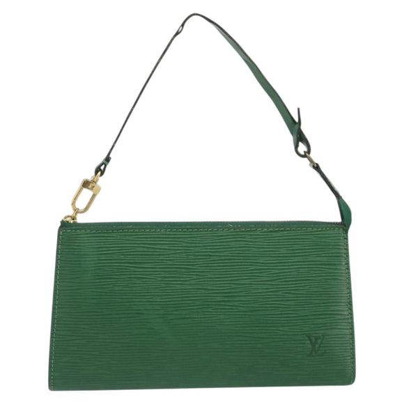 LOUIS VUITTON Epi Pochette Accessoires Accessory Pouch Green M52984 Auth BA14192