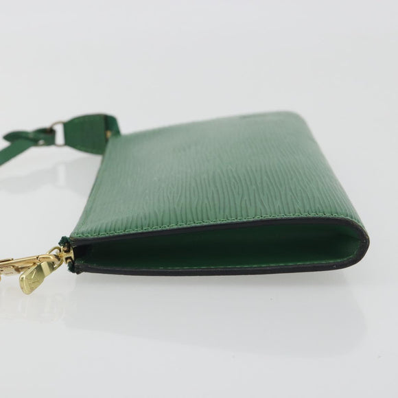LOUIS VUITTON Epi Pochette Accessoires Accessory Pouch Green M52984 Auth BA14192
