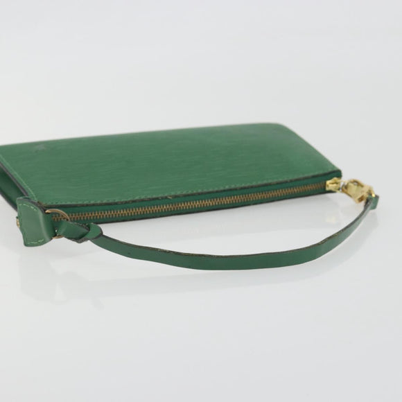 LOUIS VUITTON Epi Pochette Accessoires Accessory Pouch Green M52984 Auth BA14192
