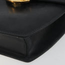 GUCCI Shoulder Bag Leather Black Gold Auth BA14193-10