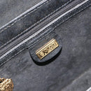 GUCCI Shoulder Bag Leather Black Gold Auth BA14193-16