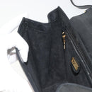 GUCCI Shoulder Bag Leather Black Gold Auth BA14193-19