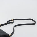 GUCCI Shoulder Bag Leather Black Gold Auth BA14193-8