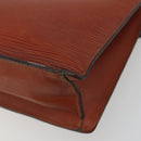 LOUIS VUITTON Epi Sellier Dragonne Clutch Bag Brown M52613 LV Auth BA14195-15