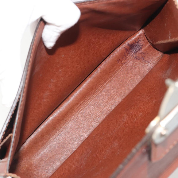 LOUIS VUITTON Epi Sellier Dragonne Clutch Bag Brown M52613 LV Auth BA14195