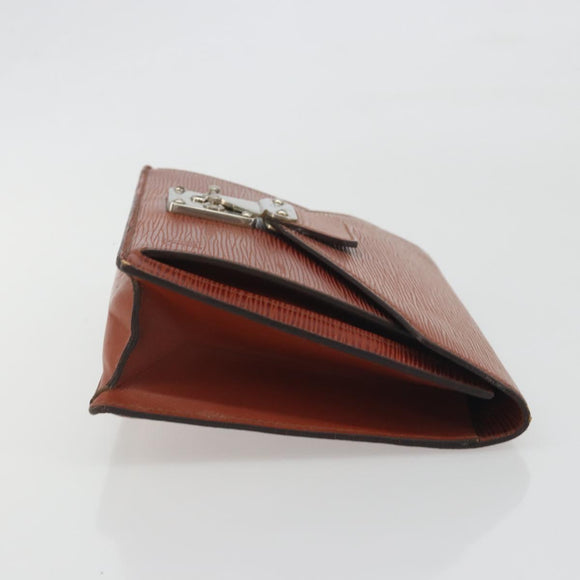 LOUIS VUITTON Epi Sellier Dragonne Clutch Bag Brown M52613 LV Auth BA14195