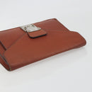 LOUIS VUITTON Epi Sellier Dragonne Clutch Bag Brown M52613 LV Auth BA14195-5