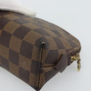 LOUIS VUITTON Damier Ebene Pochette Cosmetic PM Pouch N47516 LV Auth BA14196-15