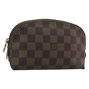 LOUIS VUITTON Damier Ebene Pochette Cosmetic PM Pouch N47516 LV Auth BA14196-1