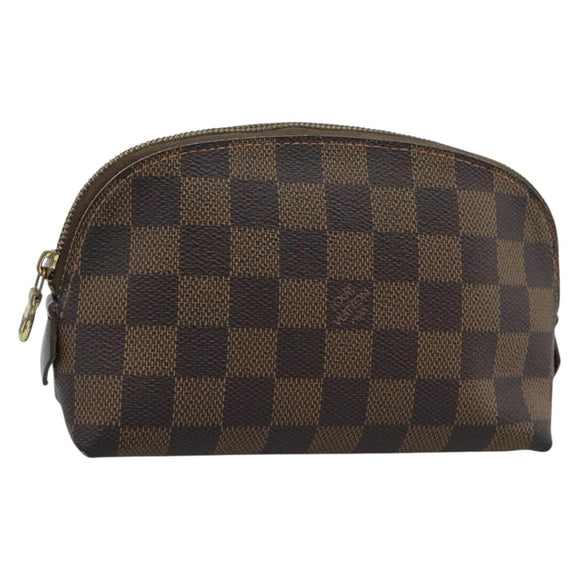 LOUIS VUITTON Damier Ebene Pochette Cosmetic PM Pouch N47516 LV Auth BA14196