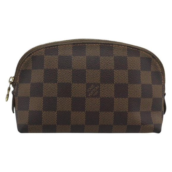 LOUIS VUITTON Damier Ebene Pochette Cosmetic PM Pouch N47516 LV Auth BA14196