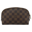 LOUIS VUITTON Damier Ebene Pochette Cosmetic PM Pouch N47516 LV Auth BA14196-2