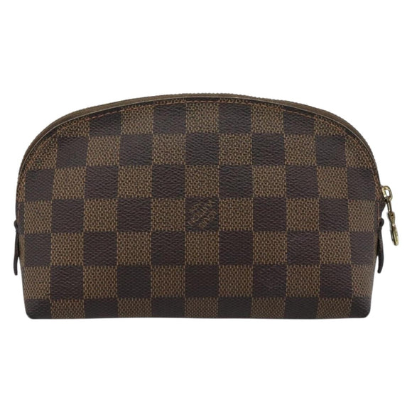 LOUIS VUITTON Damier Ebene Pochette Cosmetic PM Pouch N47516 LV Auth BA14196