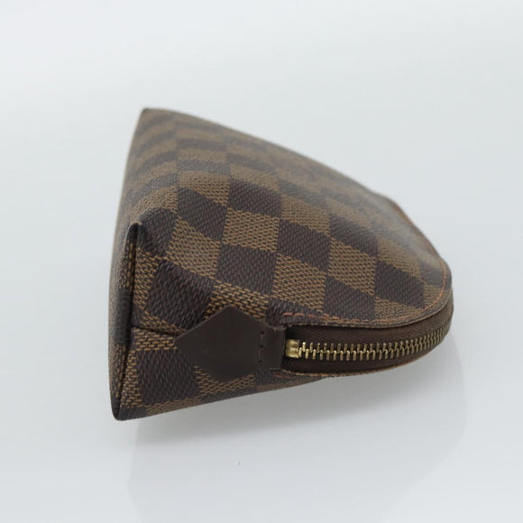 LOUIS VUITTON Damier Ebene Pochette Cosmetic PM Pouch N47516 LV Auth BA14196