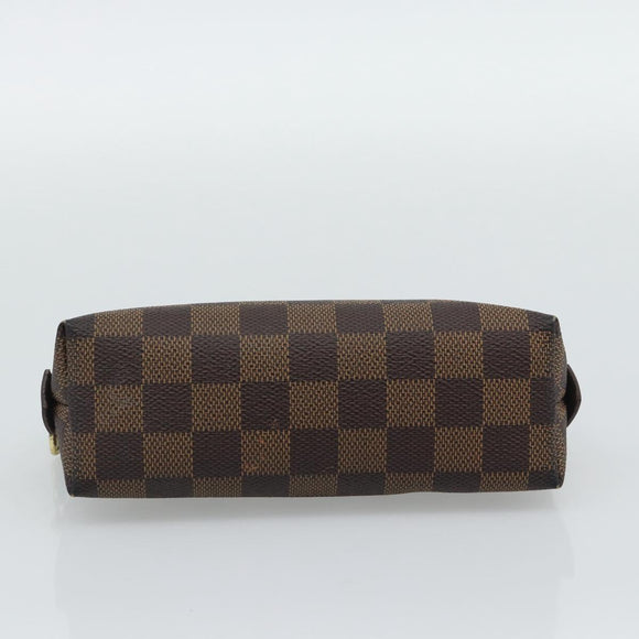 LOUIS VUITTON Damier Ebene Pochette Cosmetic PM Pouch N47516 LV Auth BA14196