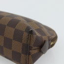 LOUIS VUITTON Damier Ebene Pochette Cosmetic PM Pouch N47516 LV Auth BA14196-7