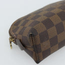LOUIS VUITTON Damier Ebene Pochette Cosmetic PM Pouch N47516 LV Auth BA14196-14