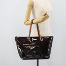 LOUIS VUITTON Monogram Vernis Bellevue GM Tote Bag Amarante M93589 Auth BA14199-22