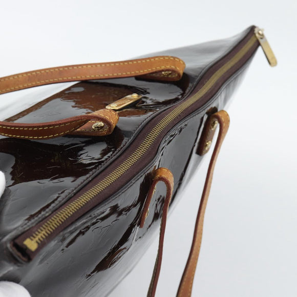LOUIS VUITTON Monogram Vernis Bellevue GM Tote Bag Amarante M93589 Auth BA14199