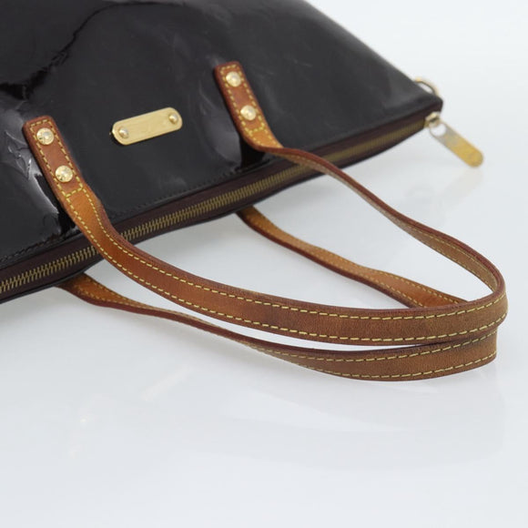 LOUIS VUITTON Monogram Vernis Bellevue GM Tote Bag Amarante M93589 Auth BA14199