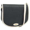 BALLY Shoulder Bag Leather Navy Gold Auth BA1420-1