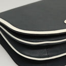 BALLY Shoulder Bag Leather Navy Gold Auth BA1420-14