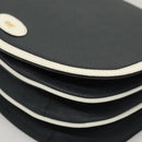 BALLY Shoulder Bag Leather Navy Gold Auth BA1420-15