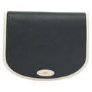 BALLY Shoulder Bag Leather Navy Gold Auth BA1420-13