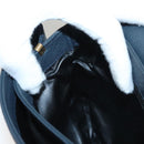 BALLY Shoulder Bag Leather Navy Gold Auth BA1420-22