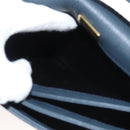 BALLY Shoulder Bag Leather Navy Gold Auth BA1420-23