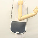 BALLY Shoulder Bag Leather Navy Gold Auth BA1420-26