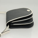 BALLY Shoulder Bag Leather Navy Gold Auth BA1420-4