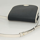 BALLY Shoulder Bag Leather Navy Gold Auth BA1420-6