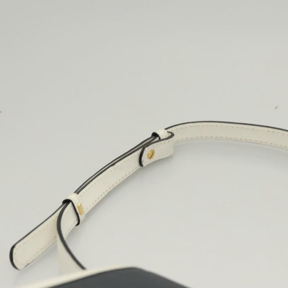 BALLY Shoulder Bag Leather Navy Gold Auth BA1420