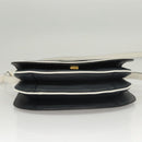 BALLY Shoulder Bag Leather Navy Gold Auth BA1420-5